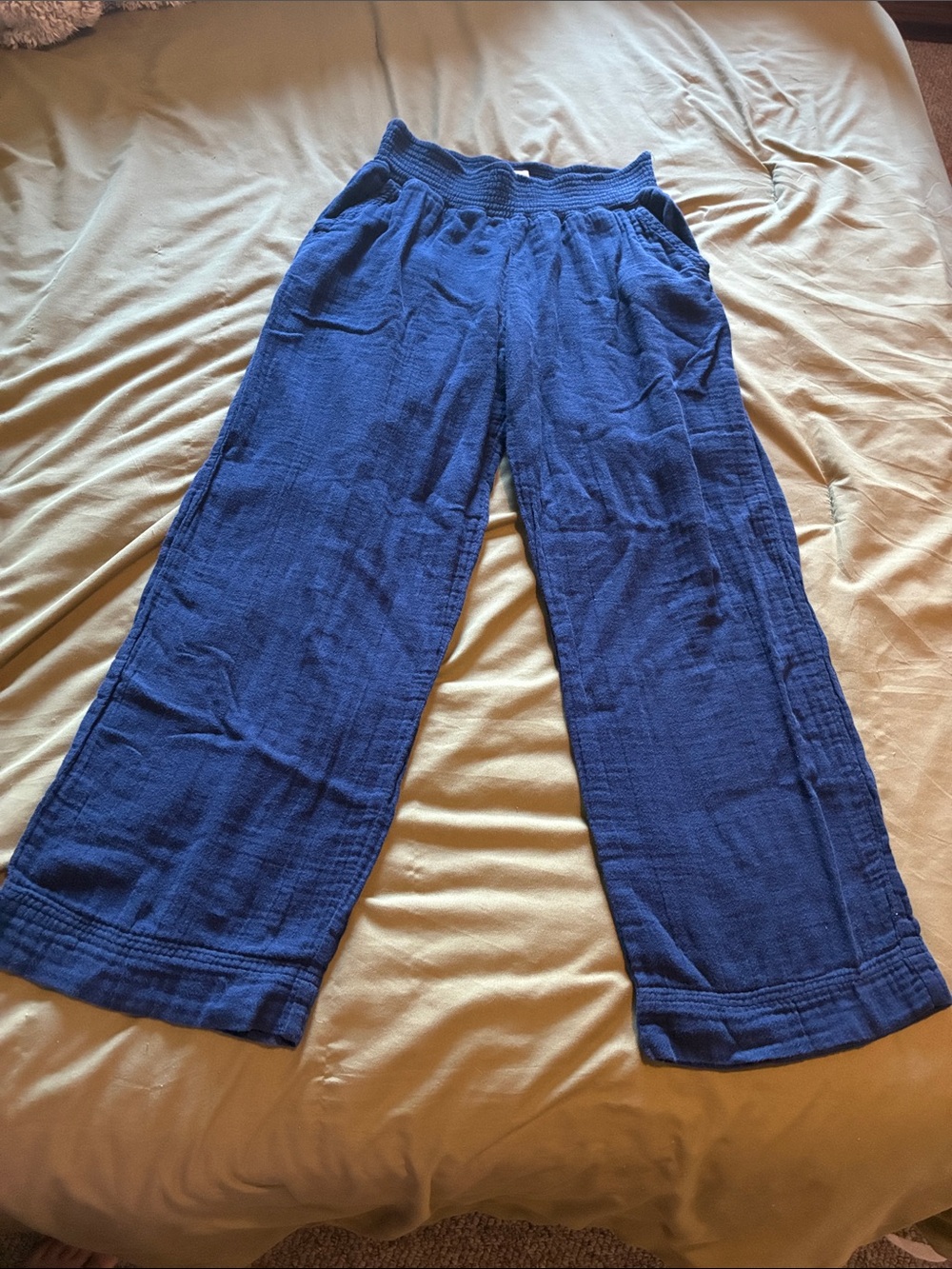 Pact Women’s Wide-Leg Indigo Blue Lounge Joggers